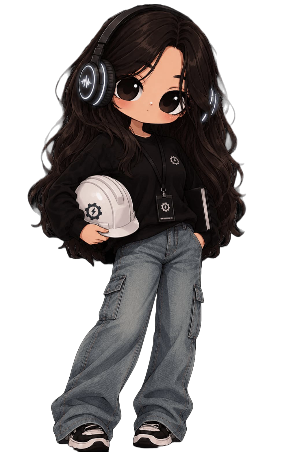 Personagem ilustrada de Adrielly